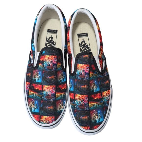 Vans x Stranger Things Slip-On Shoes Mens 8 Womens 9.5 Netflix Collage Print main image 5